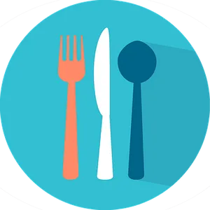 Colorful Cutlery Icon PNG