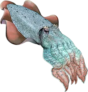 Colorful Cuttlefish Illustration PNG image