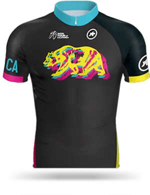 Colorful Cycling Jersey Design PNG image