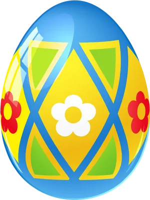 Colorful Decorated Easter Egg PNG image