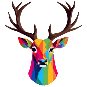 Colorful Deer Head Pop Art Png Lbg74 PNG image