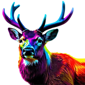 Colorful Deer Head Pop Art PNG Sdr89 PNG