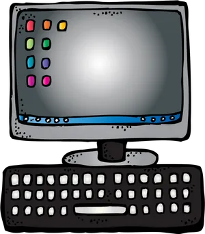 Colorful Desktop Computer Clipart PNG image