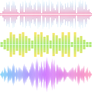 Colorful Digital Sound Waves PNG image