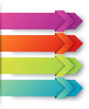 Colorful Directional Arrows PNG image