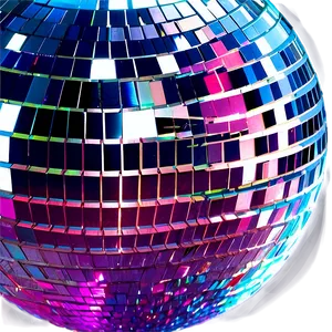 Colorful Disco Ball Closeup PNG image