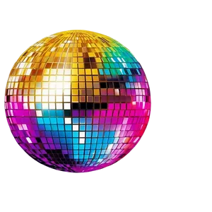 Colorful Disco Ball PNG image