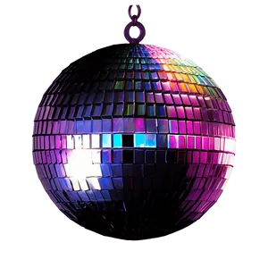 Colorful Disco Ball Illuminated PNG image