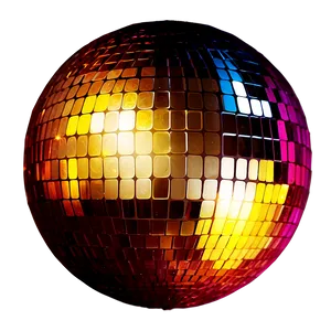 Colorful Disco Ball Illumination PNG