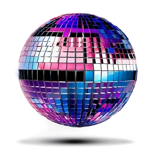 Colorful Disco Ball Illustration PNG image