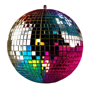 Colorful Disco Ball Isolated PNG