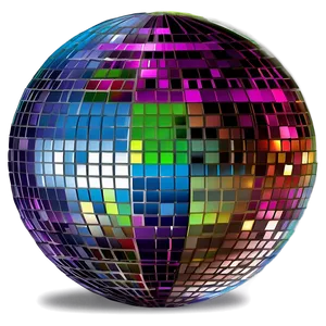 Colorful Disco Ball Sparkle PNG