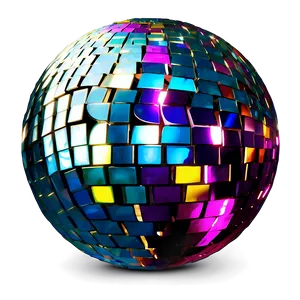Colorful Disco Ball Sparkle PNG image