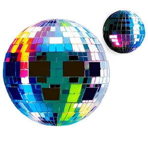 Colorful Disco Balls Reflections PNG