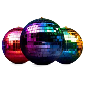 Colorful Disco Balls Trio