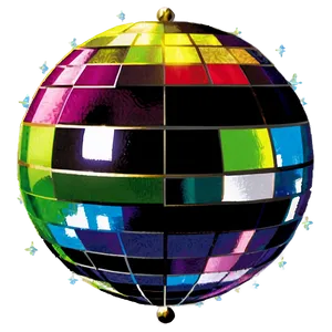 Colorful Disco Ballwith Sparkles