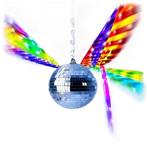 Colorful Disco Ballwith Wings