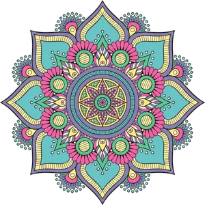 Colorful Diwali Mandala Design PNG image