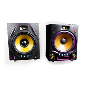 Colorful Dj Speakers PNG 06292024