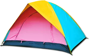 Colorful Dome Tent Outdoor Camping PNG image