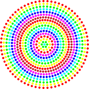 Colorful Dot Spiral Pattern PNG image