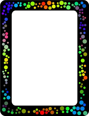 Colorful Dots Border Design PNG image