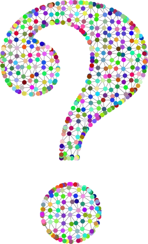 Colorful Dots Question Mark PNG image