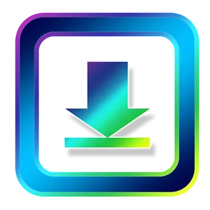Colorful Download Button Icon