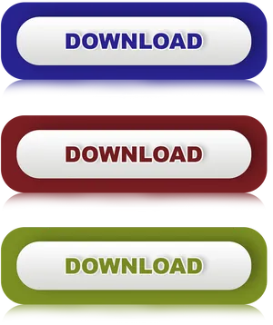 Colorful Download Buttons Vector PNG image