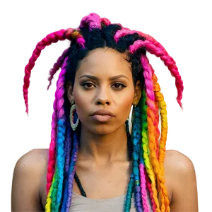 Colorful Dreads Ideas Png Wen1 PNG image
