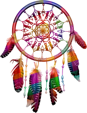 Colorful Dreamcatcher Artwork PNG
