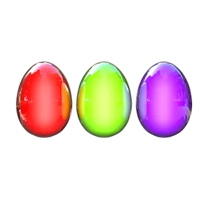 Colorful Easter Eggs Black Background PNG image
