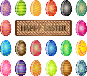 Colorful Easter Eggs Celebration PNG image
