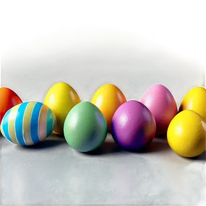 Colorful Easter Eggs PNG 05242024