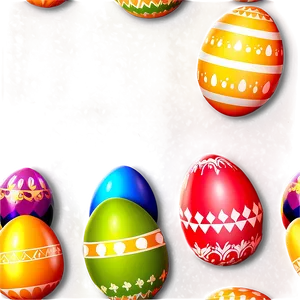 Colorful Easter Eggs PNG 05242024