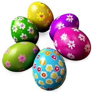 Colorful Easter Eggs Png 64 PNG image