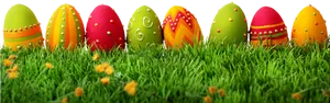 Colorful Easter Eggsin Grass PNG image