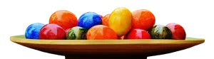Colorful Easter Eggson Plate