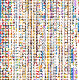 Colorful_ Emoji_ Collage_ Pattern PNG image
