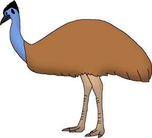 Colorful Emu Illustration PNG image