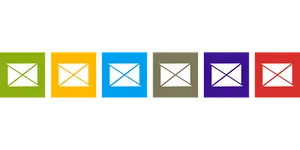 Colorful Envelope Icons Set