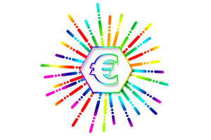 Colorful Euro Symbol Explosion