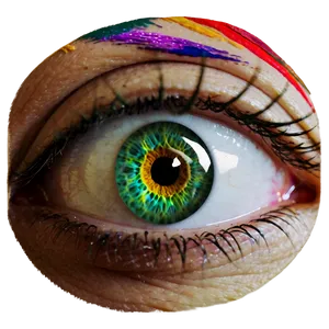 Colorful Eye Art PNG Wxq