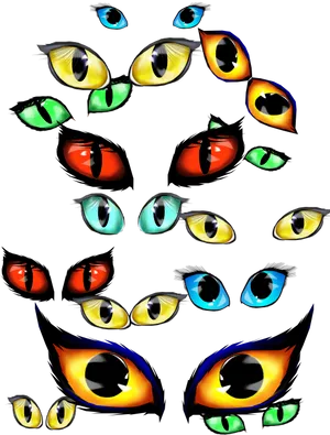 Colorful Eye Clipart Collection PNG image