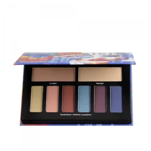 Colorful Eyeshadow Palette Display PNG image