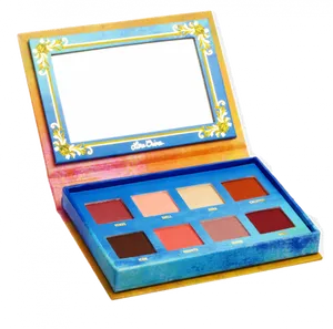 Colorful Eyeshadow Palette Open PNG image