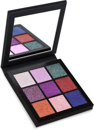 Colorful Eyeshadow Palette Open PNG image