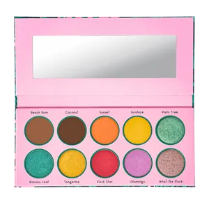 Colorful Eyeshadow Palette Top View PNG