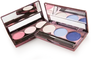 Colorful Eyeshadow Palettes Open PNG image