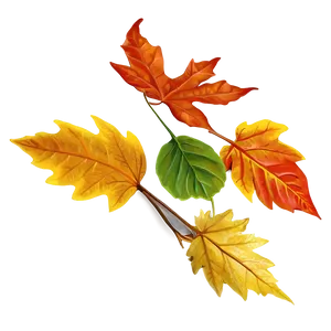 Colorful Fall Leaves Png 05042024 PNG image